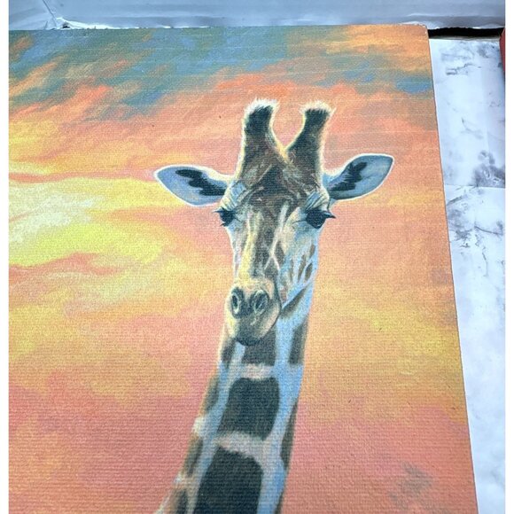 Lucie Bilodeau Mother Giraffe Canvas Prints Safari Art Vibrant Wildlife - Picture 11 of 14